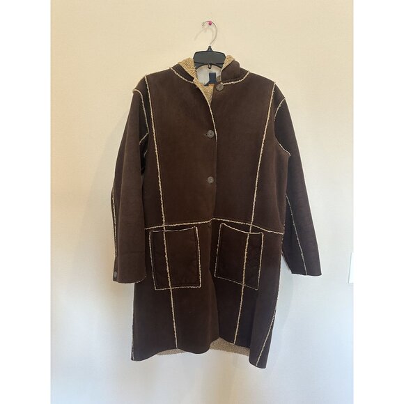 WoolRich Faux Suede Sherling Jacket SIze M - Picture 2 of 11